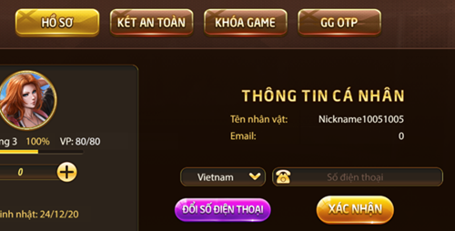 Hồ sơ thông tin cá nhân Na99